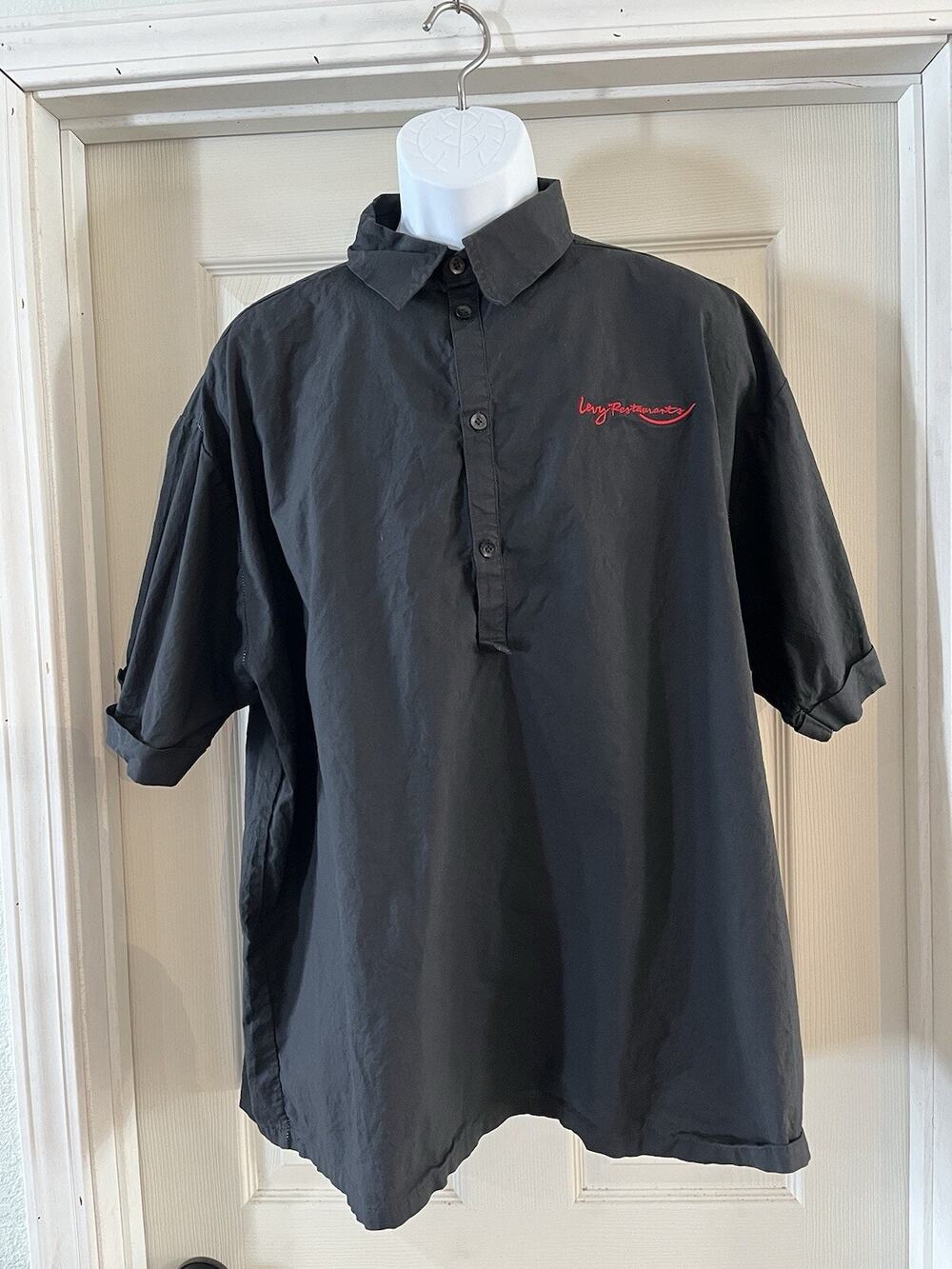 Levy Restaurants Black Work Shirt By Ericson Top Size Large